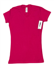 Load image into Gallery viewer, Ladies V.Neck Plain T-Shirt