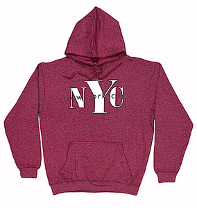 Adult Pullover Hoodies With "NYC" Screen Print